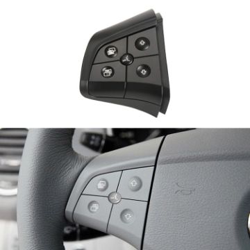 Picture of Car Left Side 5-button Steering Wheel Switch Buttons Panel 1648200010 for Mercedes-Benz W164, Left Driving (Black)