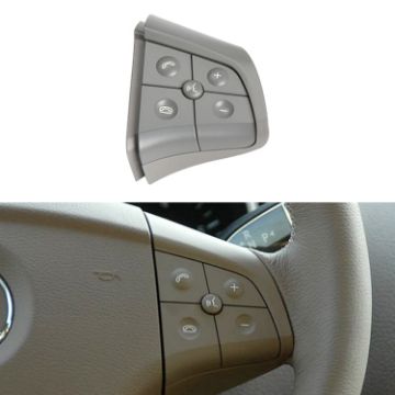 Picture of Car Right Side 5-button Steering Wheel Switch Buttons Panel 1648200110 for Mercedes-Benz W164, Left Driving (Grey)
