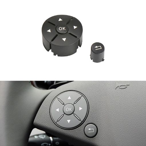 Mercedes-Benz W204 2007-2014 Left Side Steering Wheel Switch Panel - Black - 1