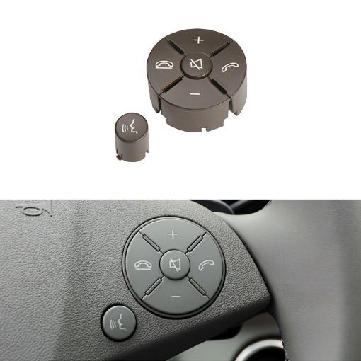 Mercedes-Benz W204 2007-2014 Right Side Steering Wheel Switch Panel, Brown - 1