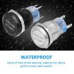 19MM Car One-Button Start Switch LED Metal Button (Silver) - 5