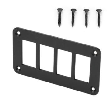 Aluminum Rocker Switch Panel Bracket for Narva Type Boats - 4 Holes - 1