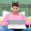 Cute Cat Ear Decoration for Headphones - Black - 4