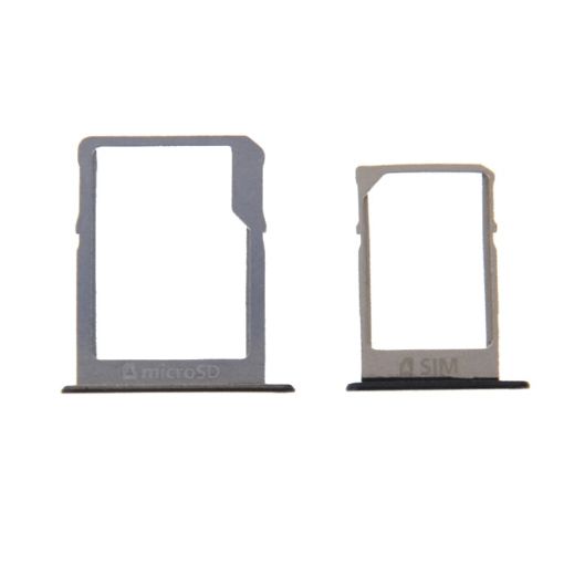 Black SIM & Micro SD Card Tray for Galaxy A3/A300, A5/A500, A7/A700 - 1