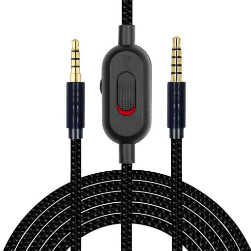ZS0193 Headphone Audio Cable for Logitech Astro A10 A40 - Black - 1