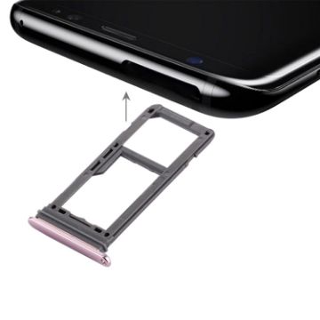 Galaxy S8 SIM Card Tray + Micro SD Tray (Pink) - 1