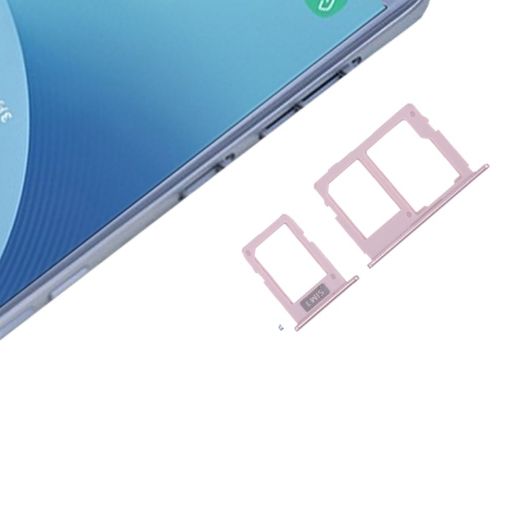Rose Gold SIM Card Tray + Micro SD Card Tray for Galaxy J3/J5/J7 (2017) - 1