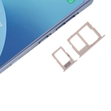 Gold SIM Card Tray + Micro SD Card Tray for Galaxy J3 (2017) Single SIM/J330 & J5 (2017) Single SIM/J530 & J7 (2017) Single SIM/J730 - 1