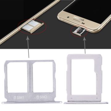 White Galaxy A9100/A9 (2016) 2 SIM Card Tray + Micro SD Card Tray - 1