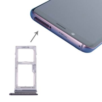 Black SIM & Micro SD Card Tray for Galaxy S9+/S9 - 1
