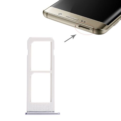 Grey SIM Card Tray for Galaxy S6 Edge Plus/S6 Edge+ - 2 SIM Slots - 1