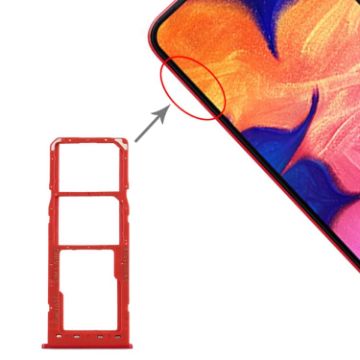 Galaxy A10 SIM Card Tray + Micro SD Card Tray (Red) - 1
