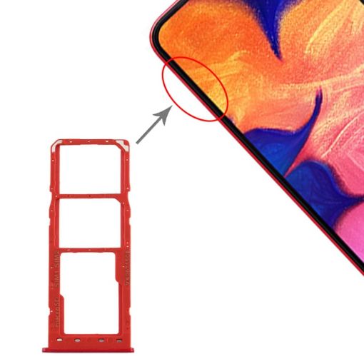 Galaxy A10 SIM Card Tray + Micro SD Card Tray (Red) - 1