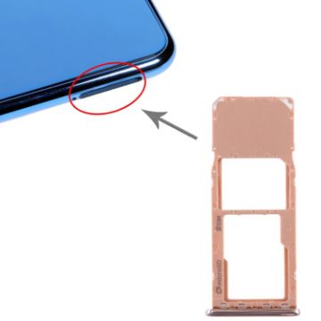 Gold SIM Card Tray + Micro SD Tray for Galaxy A7 (2018)/A750F - 1