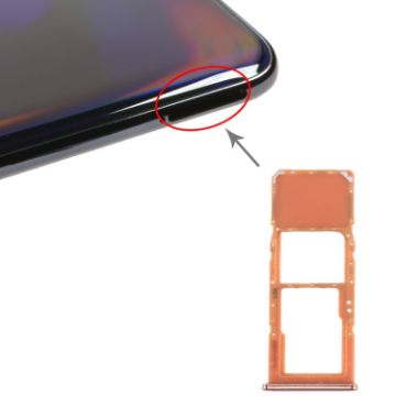 Galaxy A70 SIM Card Tray + Micro SD Card Tray - Orange - 1