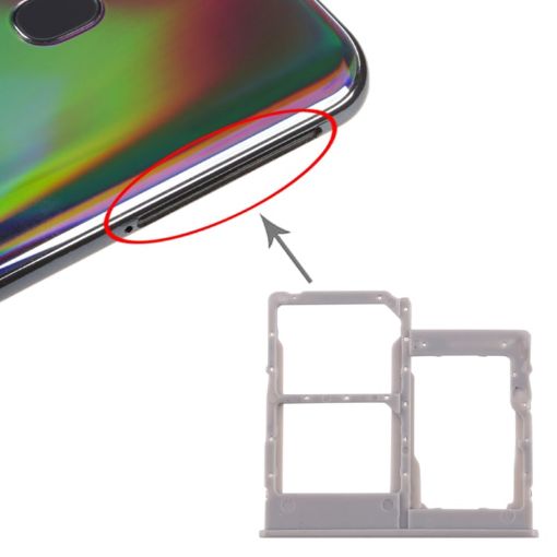 Galaxy A40 SIM Card Tray + Micro SD Card Tray - Grey - 1