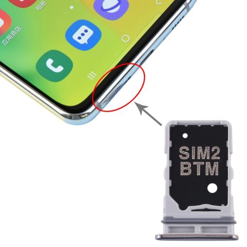 Samsung Galaxy A80 SIM Card Tray + SIM Card Tray (Silver) - 1