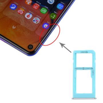 Samsung Galaxy A60 SIM Card Tray + Micro SD Card Tray - Baby Blue - 1
