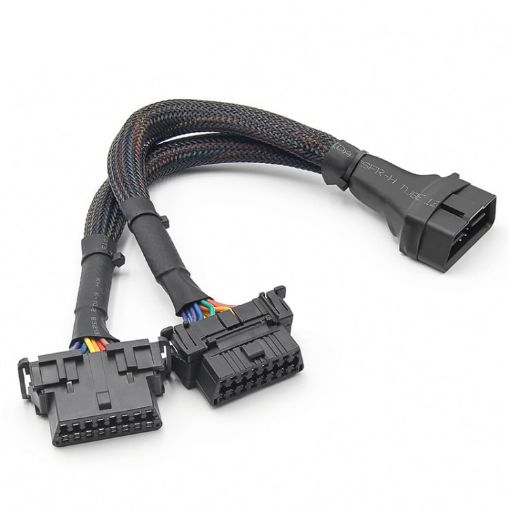 16PIN Car OBD Elbow Extension Cable - 2 In 1 Conversion Cable - 1