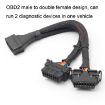 16PIN Car OBD Elbow Extension Cable - 2 In 1 Conversion Cable - 4