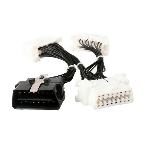 ELM327 OBD2 16Pin Male to 3 Female Car Diagnostic Cable - 1