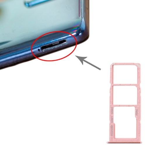 Samsung Galaxy A71 SIM Card Tray + Micro SD Card Tray (Pink) - 1