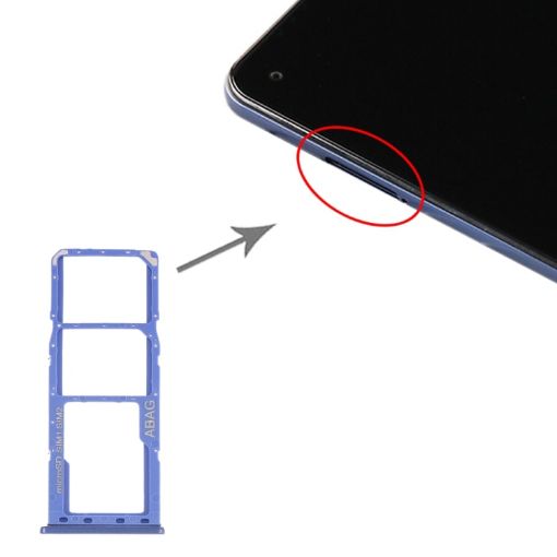 Samsung Galaxy A21s SIM Card Tray + Micro SD Card Tray Blue - 1