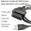 16PIN USB AM to OBD2 Female Conversion Cable - Car Computer Diagnostic Cable - 5