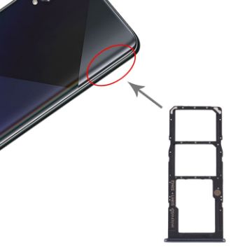 Samsung Galaxy A50s SM-A507 SIM Card Tray + Micro SD Card Tray (Black) - 1