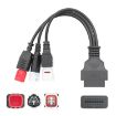 Honda/Yamaha 3 in 1 OBDII Female to 3 Pin+4 Pin+6 Pin Motorcycle Connector Cable - 1