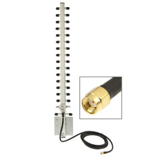 Wireless 17dBi Yagi SMA Network Antenna - 1