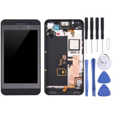 Black LCD Screen and Digitizer Assembly for BlackBerry Z10 4G - 1