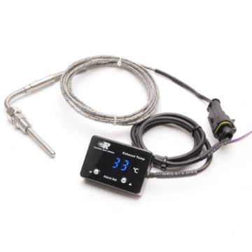 CNSPEED Car Tail Gas Digital Display Thermometer Blue - 1