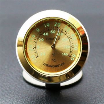 Night Light Car Thermometer Gold Ornaments - 1