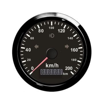 TNG85 GPS Speed Odometer Alarm - Black Frame - 200KM - 1
