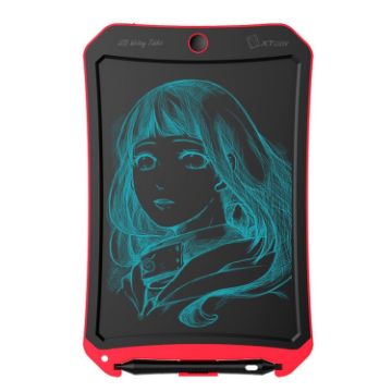 Picture of WP9316 10 inch LCD Monochrome Screen Writing Tablet Handwriting Drawing Sketching Graffiti Scribble Doodle Board for Home Office Writing Drawing (Red)