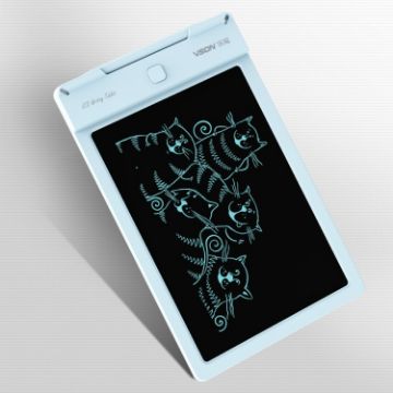 Picture of WP9310 9 inch LCD Monochrome Screen Writing Tablet Handwriting Drawing Sketching Graffiti Scribble Doodle Board for Home Office Writing Drawing (Blue)