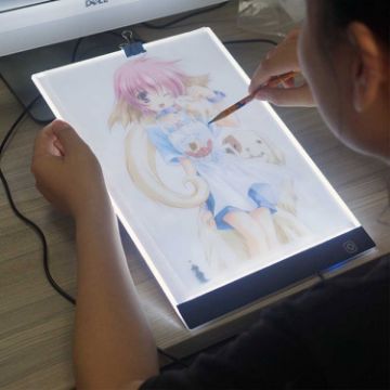 Picture of 5W 3.5mm Ultra-thin USB A4 Paper LED Copy Pad Dimmable Digital Board Copy Desk Art Drawing Tracing Stencil Table Board