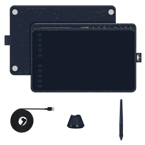 HUION HS611 Art Drawing Tablet with Battery-free Pen (Blue) - 1