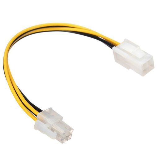 ATX 4 Pin Male to Female Power Supply Extension Cable - Connector - 1