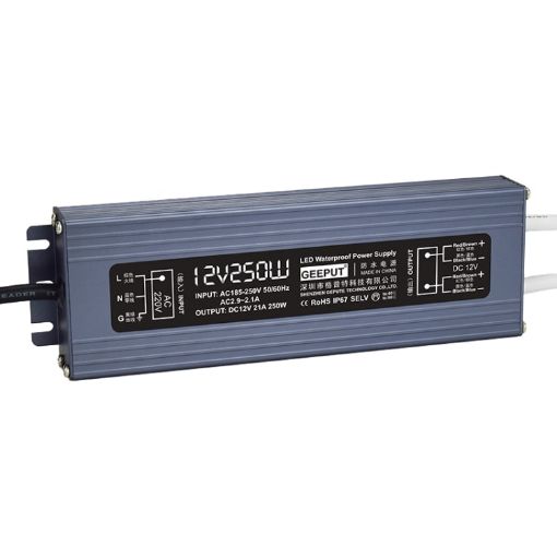 GEEPUT 220V to 12V LED Power Supply Transformer - 21A 250W - 1