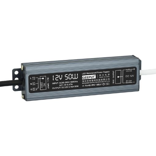 GEEPUT 220V to 12V LED Power Supply Transformer - 4.16A 50W - 1