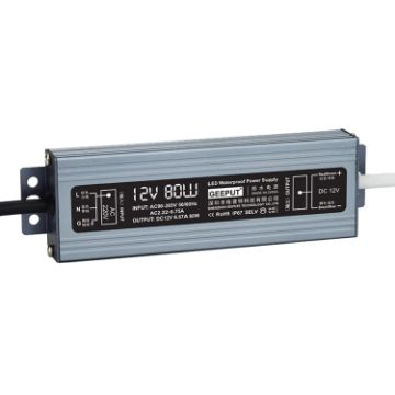 GEEPUT 220V to 12V LED Power Supply Transformer - 6.67A 80W - 1