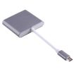 USB-C/Type-C 3.1 Male to Female Adapter - HDMI & USB 3.0 (Grey) - 3