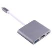 USB-C/Type-C 3.1 Male to Female Adapter - HDMI & USB 3.0 (Grey) - 4