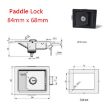 Black Paddle Entry Door Latch & Keys Tool Box for Trailer/Yacht/Truck - 5