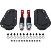 Carbon Fiber Car Hood Lock Pair - Racing Car Cover Lock (Black) - 5