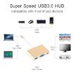USB Type C to VGA 3-in-1 Hub Adapter - Gold - 8