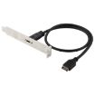 Panel Bracket Header USB-C Female to USB 3.1 Type-E Extension Cable - 1