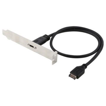 Panel Bracket Header USB-C Female to USB 3.1 Type-E Extension Cable - 1
